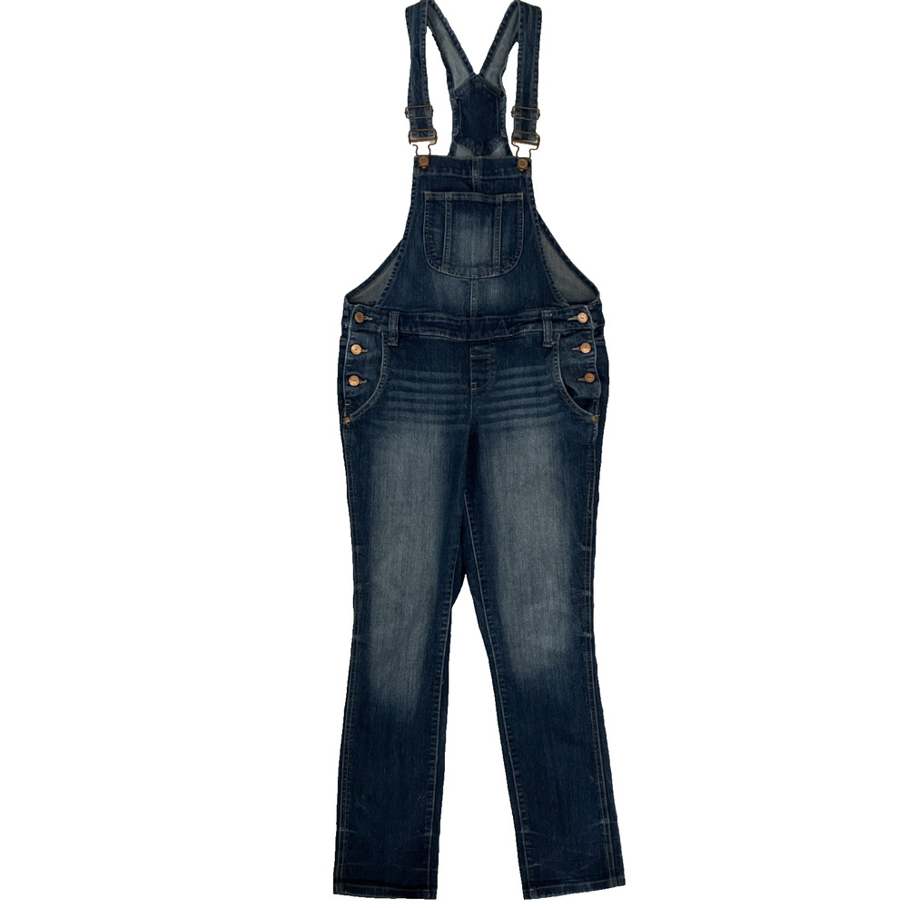 LEI Overalls Bib Festival Denim Boho 90s Preppy Cottage Womens Junior Size Small